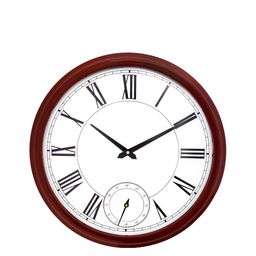 CHRONIKLE Brown and White Round Analogue Contemporary Wall Clock-image-15