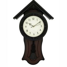 CHRONIKLE Brown and Black Analogue Contemporary Wall Clock-image-2
