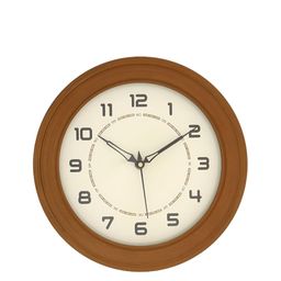 CHRONIKLE Brown & Beige Wooden Round Contemporary Wall Clock-image-13