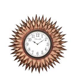 CHRONIKLE Brown and White Analogue Contemporary Wall Clock-image-21