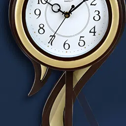 Attractionz GoldToned and White Analogue Contemporary Wall Clock-image-13