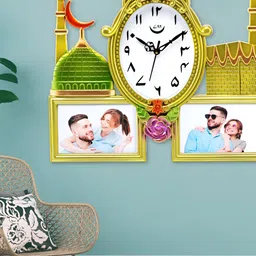Attractionz Gold Toned & White Contemporary Analogue Wall Clock-image-25