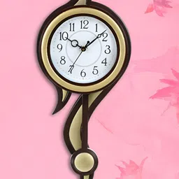 Attractionz Gold-Toned Round Contemporary Wall Clock-picture-30
