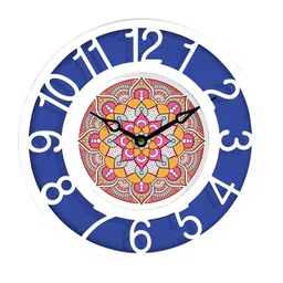 RANDOM Blue & White Printed Contemporary Wall Clock-image-12