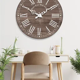 OLIVE TREE Brown Printed Analogue Contemporary Wall Clock-image-90