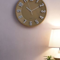 House Of Accessories Brown & White Contemporary Wall Clock-image-61