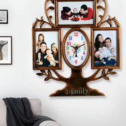 Attractionz Brown Oval Contemporary Analogue Wall Clock-image-88