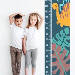 WENS Teal Blue & Green Printed Adorable Turtle Height Chart Wall Decal-11