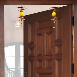 HANDICRAFTS PARADISE Red & Yellow 2 Pieces Neembu Mirch Wall & Door Hanging-21