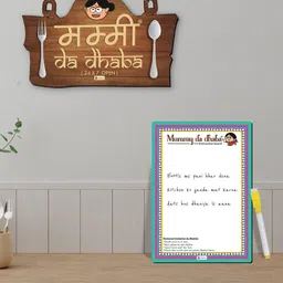 Indigifts Mummy da Dhaba Door Hanging with Magnetic Instruction Board-image-26