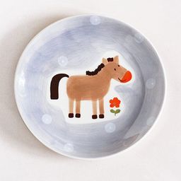 The Wishing Chair Grey Printed Quirky Farm Horse Wall Plate-25