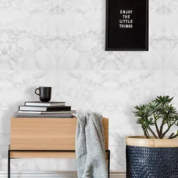 KAAF White & Grey Marble Printed Self Adhesive Water Proof Wallpaper-6