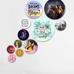 ArtVibes Set Of 11 Wooden Wall hanging Wall Decor-image-60