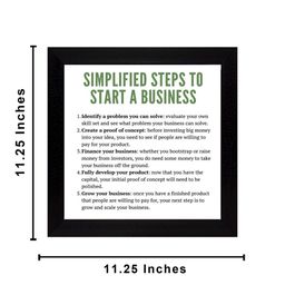 Gallery99 Simplified Steps To Start A Business Art Print Textured Paper Wall Art image 3