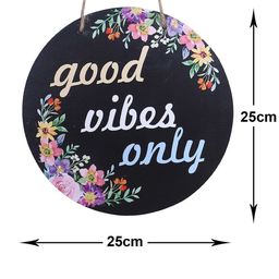 Kuber Industries Set Of 4 Black Printed Wooden Wall Hanging image 5