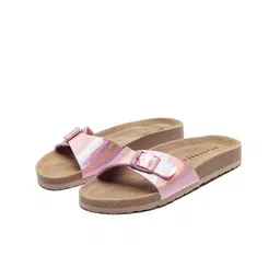 HF JOURNEY Buckled Open Toe Flats-48