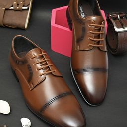 San Frissco Men Synthetic Leather Formal Derbys-image-22