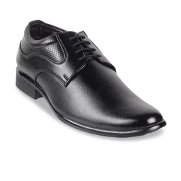 WALKWAY by Metro Men Black Textured Formal Derbys-image-33