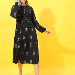 Tokyo Talkies Women Stunning Black Floral Dress-image-54