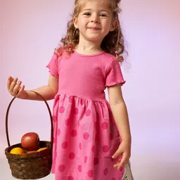 DeFacto Girls Polka Dots Printed Fit & Flare Dress-image-51