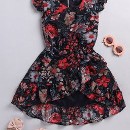 YK Multicoloured Floral Dress-image-3