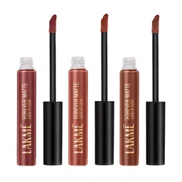 Lakme Set of 3 Forever Matte Liquid Lip Colour - 5.6 ml Each image 1