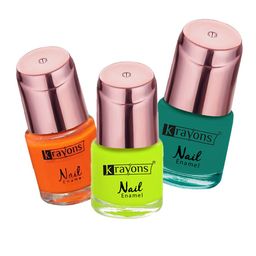 krayons Set of 3 Crazy Long Lasting Gel Nail Enamel - 8 ml Each-11