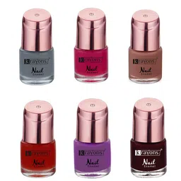 krayons Set of 6 Crazy Long Lasting Gel Nail Enamel - 8 ml Each-30