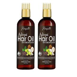Ronzille Set of 2 Adivasi Jadibuti Hair Oil with Comb Applicator - 100 ml image 1