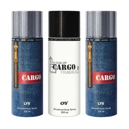 CFS Set Of 3 Cargo + Cargo Fragile Deodorant Body Spray - 200ml Each image 1