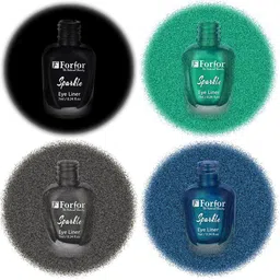FORFOR Set of 4 Sparkle Water-Proof Liquid Glitter Eyeliners 7ml Each - Shades 01+02+03+08 image 3