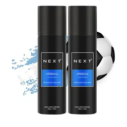 NEXT CARE Men Set of 2 Arsenal Long Lasting Perfumed Body Deodorant - 150ml/100g each-12
