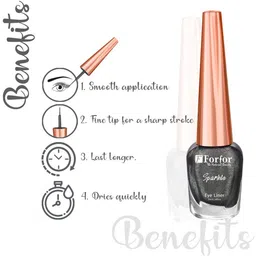 FORFOR Set of 4 Sparkle Water-Proof Sensational Liquid Glitter Eyeliners - 7 ml each image 3