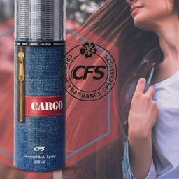 CFS Set of 3 Deodorant Body Spray 200 ml each - 2 Cargo Blue & 1 Oudh Black image 4
