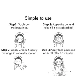 DR.RASHEL Set of 4 Gold Scrub Gel Cream & Face Pack - 380 ml Each image 4