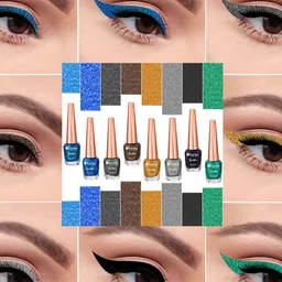 FORFOR Set of 2 Sparkle Water-Proof Liquid Glitter Eyeliners 7ml Each - Shades 06 & 07 image 3