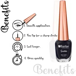 FORFOR Sparkle Set Of 2 Liquid Glitter Eyeliners 7 ml Each - Black 01 & Royal Blue 07 image 2