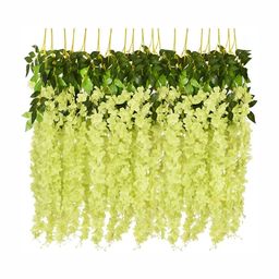 WELL ART GALLERY Green 10 Pieces Wisteria Hanging Artificial Flower-19