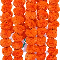 WELL ART GALLERY Orange 5 Pieces Marigold Artificial Flower-image-19