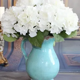 WELL ART GALLERY White & Green Hydrangea Artificial Flower-image-56