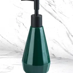 Kuber Industries Green Ceramic Liquid Soap Dispenser - 250 ml-32