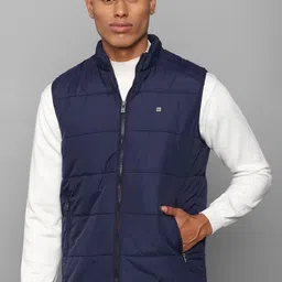 Allen Solly Men Navy Blue Pure Cotton Puffer Jacket-image-93
