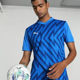 Puma teamGLORY Football Printed V-Neck Slim Fit Jersey T-shirt-image-40