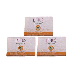 Lotus Organics+ Set Of 3 Gold Luxe Facial Kit - 54 g Each-12