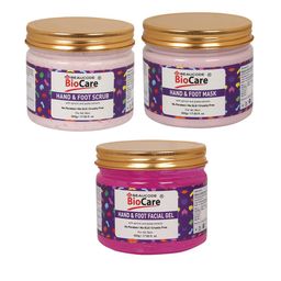 BEAUCODE BIOCARE Hand & Foot Scrub - Mask - Gel Combo - 500 g Each-74