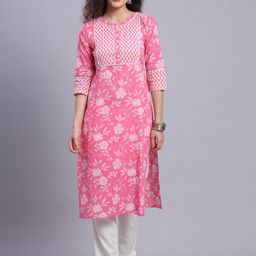 LARGISH Floral Printed Cotton Kurta-48
