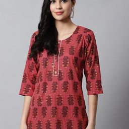 SOUNDARYA Floral Printed Pure Cotton Kurti-picture-36