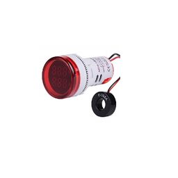 Red AC20-500V 0-100A 22mm AD16-22DVA Round LED Hertz Meter Indicator Light with Transformer image 1