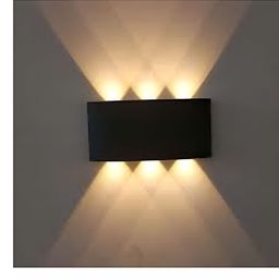 SPARK WORLD Black Glass Quirky Abstract Shaped Wall Lamp-17