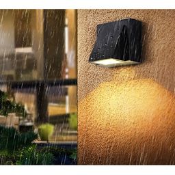 SPARK WORLD Black Contemporary Square Shaped Wall Lamp-32